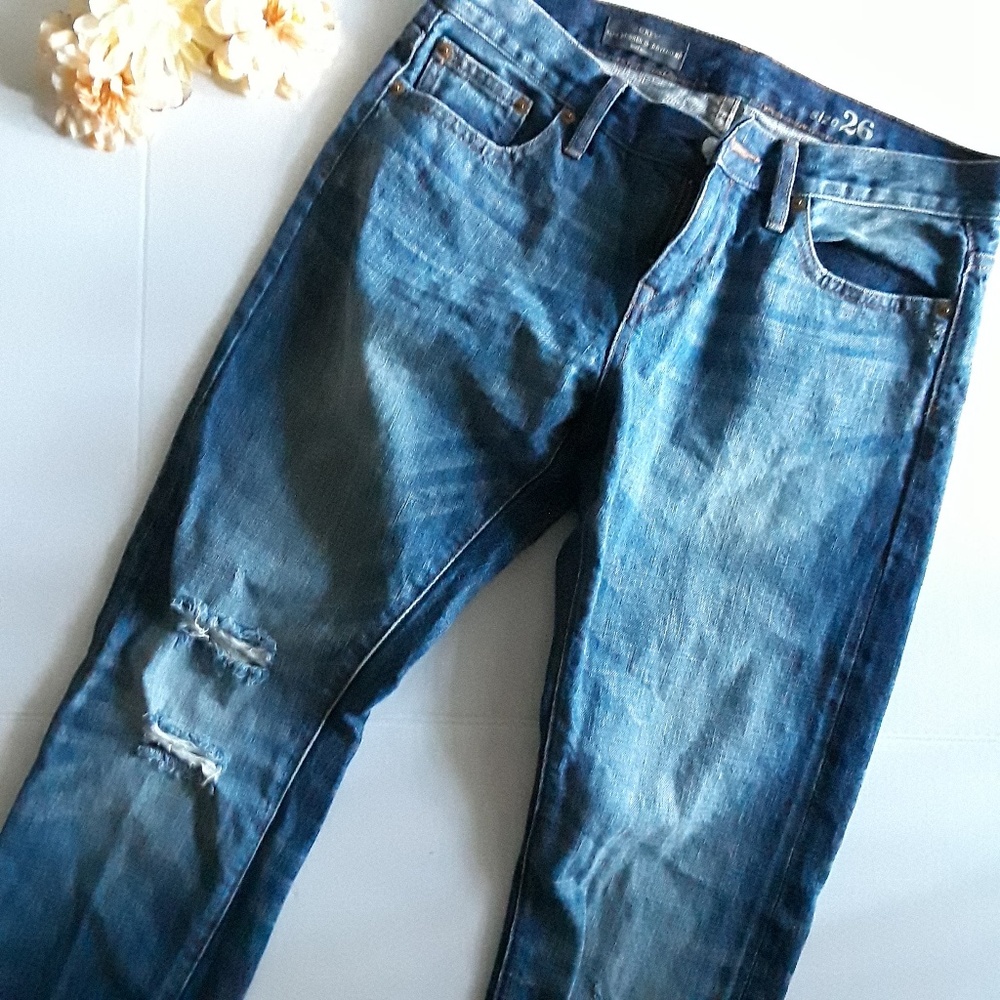J. Crew Slim Broken In Selvedge Jeans Size 26